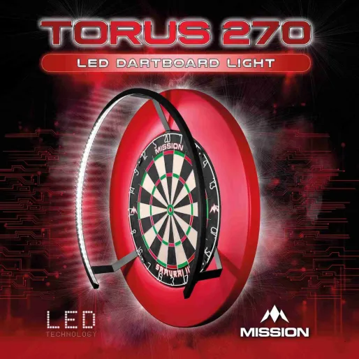 Mission Torus 270 Light - Beleuchtung für Sisal Dartboard - Silver