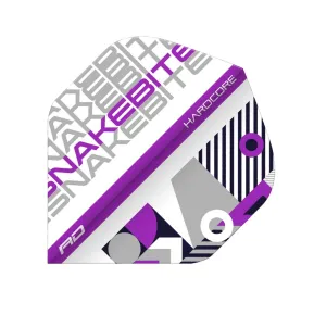 Red Dragon Flights Peter Wright Snakebite Stack Hardcore - Freestyle - White & Purple RF6661
