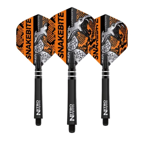 Red Dragon Set Flights und Shafts - Peter Wright Snakebite Combo - Orange
