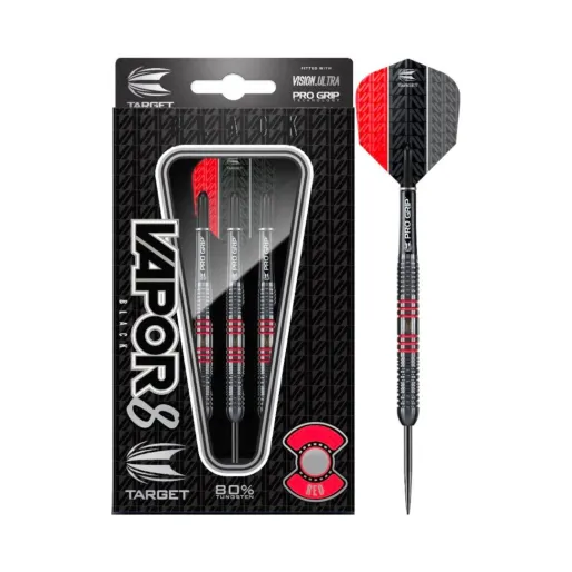 Target - darts Steeldarts Vapor 8 - Black Red - 25g