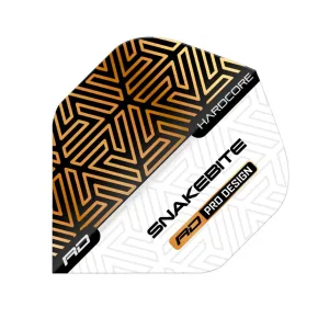 Red Dragon Flights Peter Wright Snakebite Hardcore Premium - White & Bronze RF6873