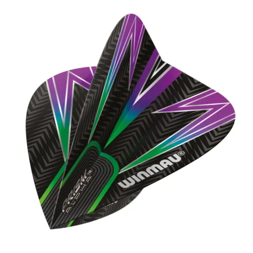 Winmau Flights Prism Alpha - Black, Green & Purple - Kite W6907.116