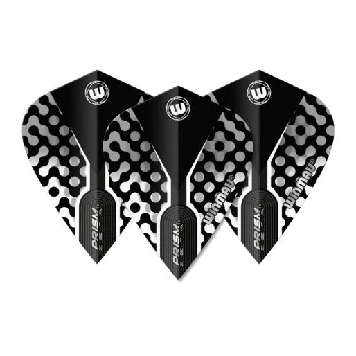Winmau Flights Prism Zeta - Black, White & Grey - Kite W6907.115