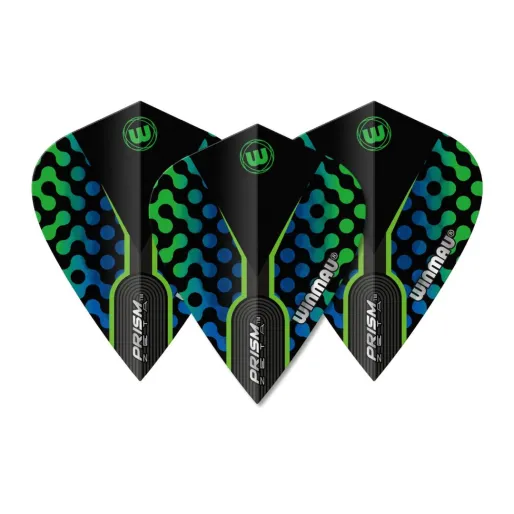 Winmau Flights Prism Zeta - Blue, Black & Green - Kite W6907.113