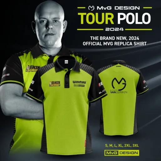 Winmau Shirt Michael van Gerwen - Tour Polo - M