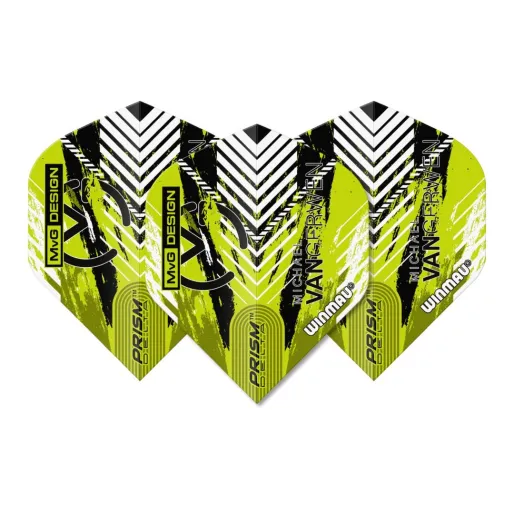 Winmau Flights Prism Delta - Michael van Gerwen - Green & Black Chevron W6915.262