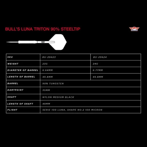 Bull's NL Steel Dart Luna Triton - 24g