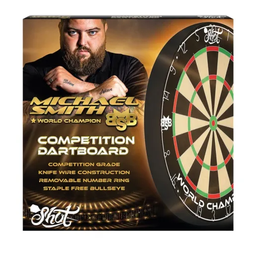 Shot Sisal Dartboard Michael Smith Bully Boy