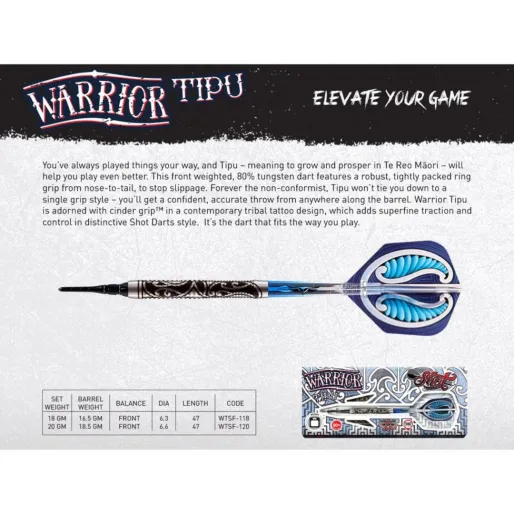 Shot Darts Warrior Tipu - 18g