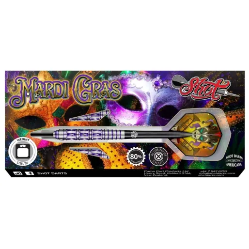 Shot Steel Darts Americana Mardi Gras - 23g