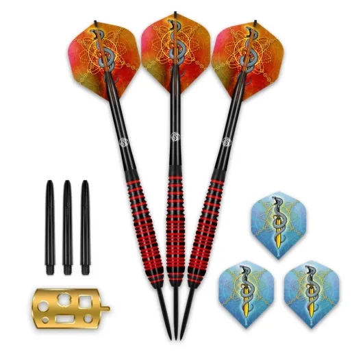 Shot Steel Darts Value Range - Mystic - Red Plated Brass - 25g