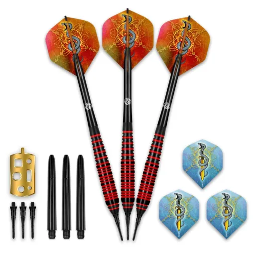 Shot Soft Darts Value Range - Mystic - Red Plated Brass - 18g
