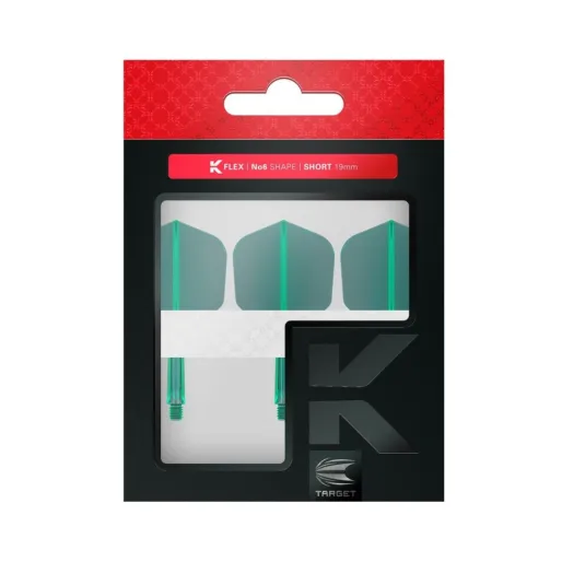 Target - darts Flights K-Flex - No6 - Short - Green TRG410013