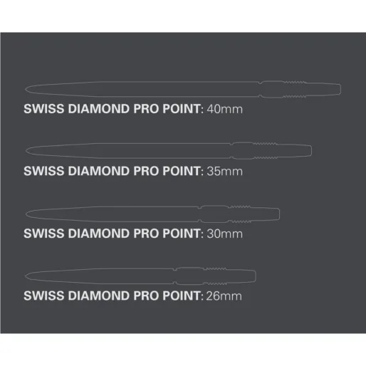 Target - darts Steel Tips - Swiss Points - Diamond Pro - Gold - 26 mm