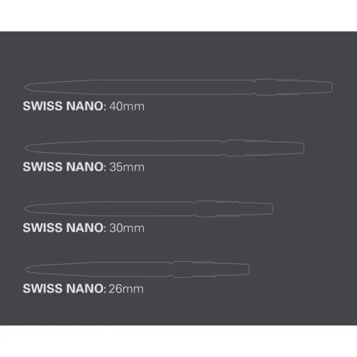 Target - darts Steel Tips - Swiss Points Nano Grip - Silver - 26 mm