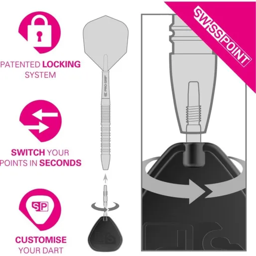 Target - darts Steel Tips - Swiss Points - Chrono - Gold - 26 mm