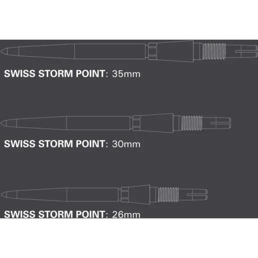 Target - darts Steel Tips - Swiss Points - Storm - Black - 30 mm