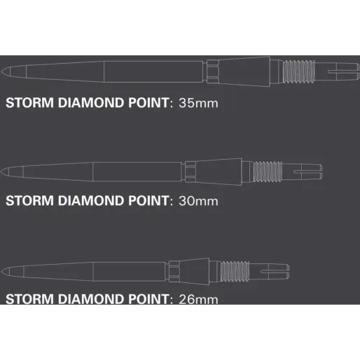Target - darts Steel Tips - Swiss Point - Storm Diamond - Silver - 26 mm