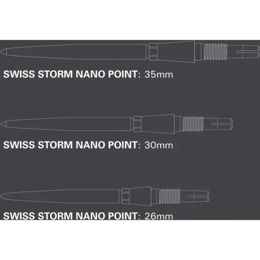 Target - darts Steel Tip - Swiss Point - Storm Nano - Black - 35 mm