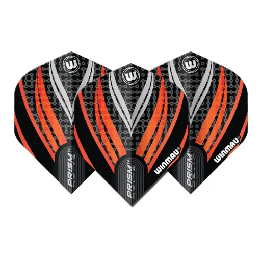 Winmau Flights Prism Delta - Black, White & Orange W6915.288