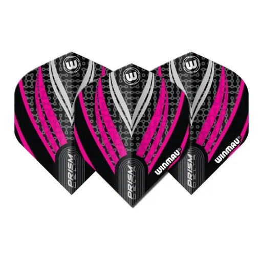 Winmau Flights Prism Delta - Black, White & Pink W6915.290