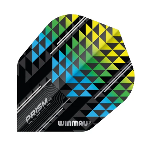 Winmau Flights Prism Alpha - No6 - Black, Yellow & Blue - W6915.553