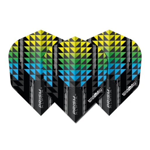 Winmau Flights Prism Alpha - No6 - Black, Yellow & Blue - W6915.553