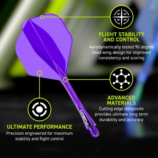 Winmau Flights Fusion - No2 - purple - medium