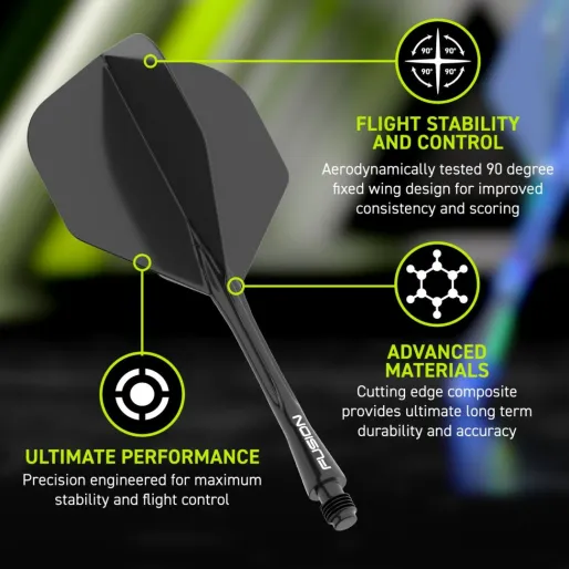Winmau Flights Fusion - No6 - black - short