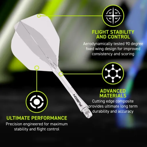 Winmau Flights Fusion - No6 - clear - short