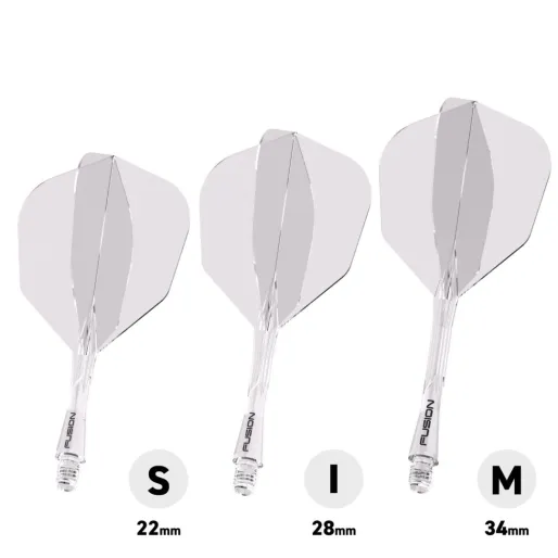 Winmau Flights Fusion - No6 - clear - short