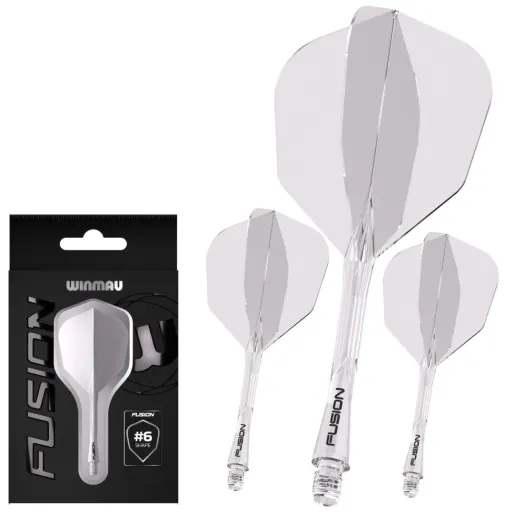 Winmau Flights Fusion - No6 - clear - midi