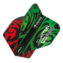 Red Dragon Flights Jonny Clayton - Yin Yang - Red & Green RF6971