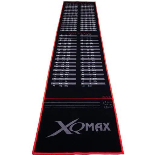 XQMax Darts Dart Mat Finishes - Dartteppich - black-red - 60 x 285 cm