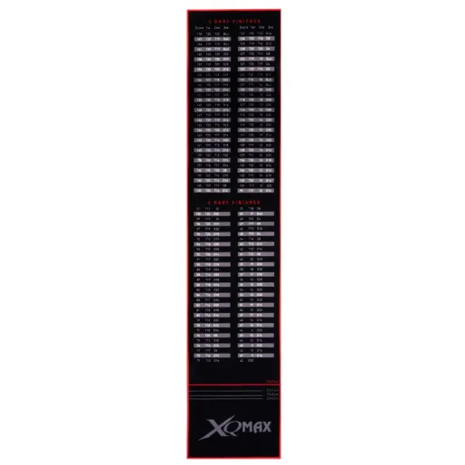 XQMax Darts Dart Mat Finishes - Dartteppich - black-red - 60 x 285 cm