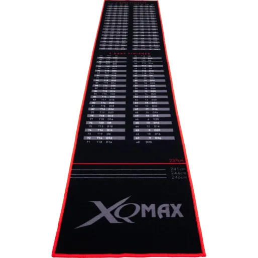 XQMax Darts Dart Mat Finishes - Dartteppich - black-red - 80 x 285 cm