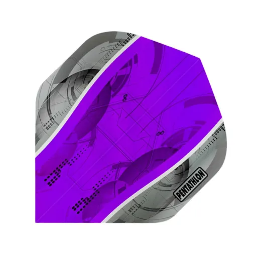Pentathlon Flights Silver Edge - Purple PNT0188