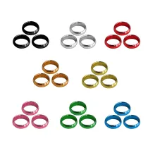 XQMax Darts Aluminium O-Rings - Schaftringe - 3 Stück - Black