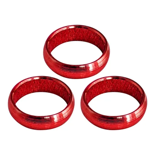 XQMax Darts Aluminium O-Rings - Schaftringe - 3 Stück - red