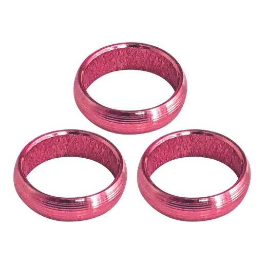 XQMax Darts Aluminium O-Rings - Schaftringe - 3 Stück - red