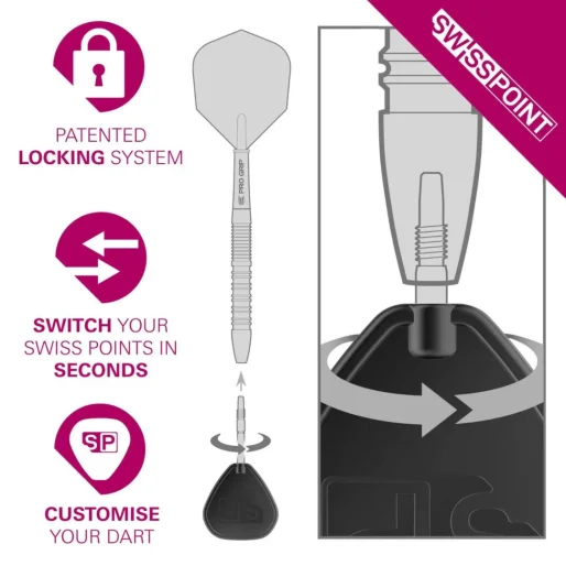 Target - darts Steel Tips - Japan Premium - Swiss Points - Black - 35 mm