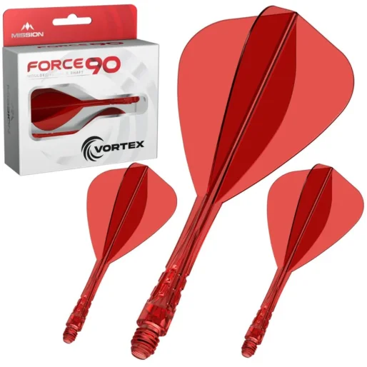 Mission Flights Force 90 Vortex - Kite - Short - Clear Red F5038