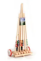 Lucio Londero Krocket 10642 - für 6 Spieler - Holzwagen