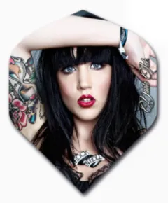 Designa Flights Darts Ink - Black Haired Girl F2488