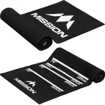Mission Dart Mat - Dartteppich - Black with Logo
