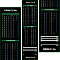 Designa Dart Mat Checkout - Dartteppich - Wide - Green