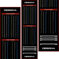 Designa Dart Mat Checkout - Dartteppich - Wide - Red