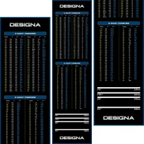 Designa Dart Mat Checkout - Dartteppich - Wide - Blue